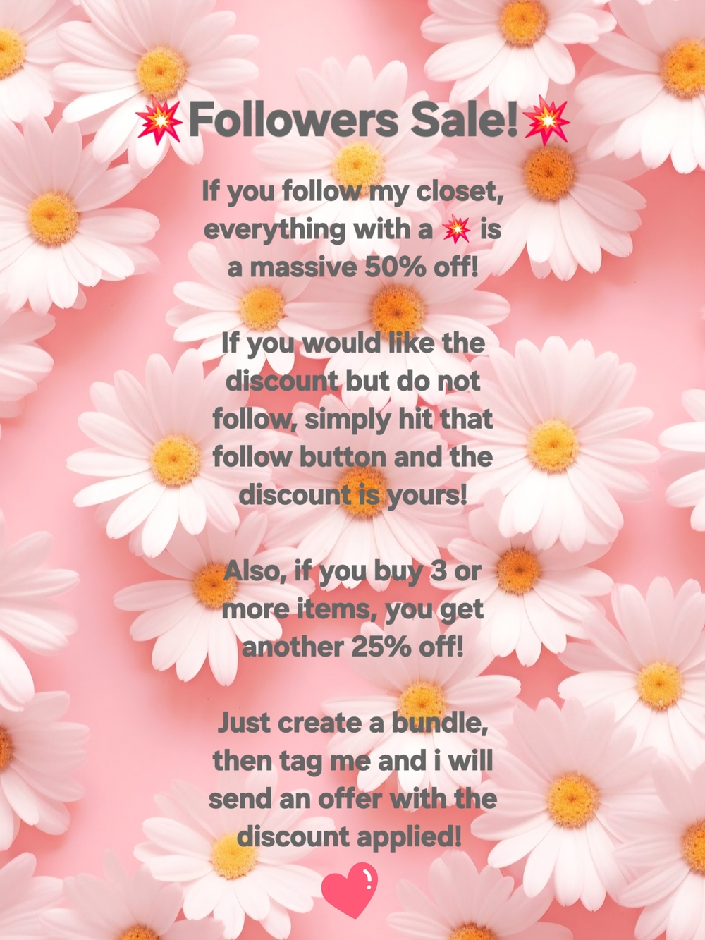 💥Followers Sale💥 50% OFF ALMOST EVERYTHING!